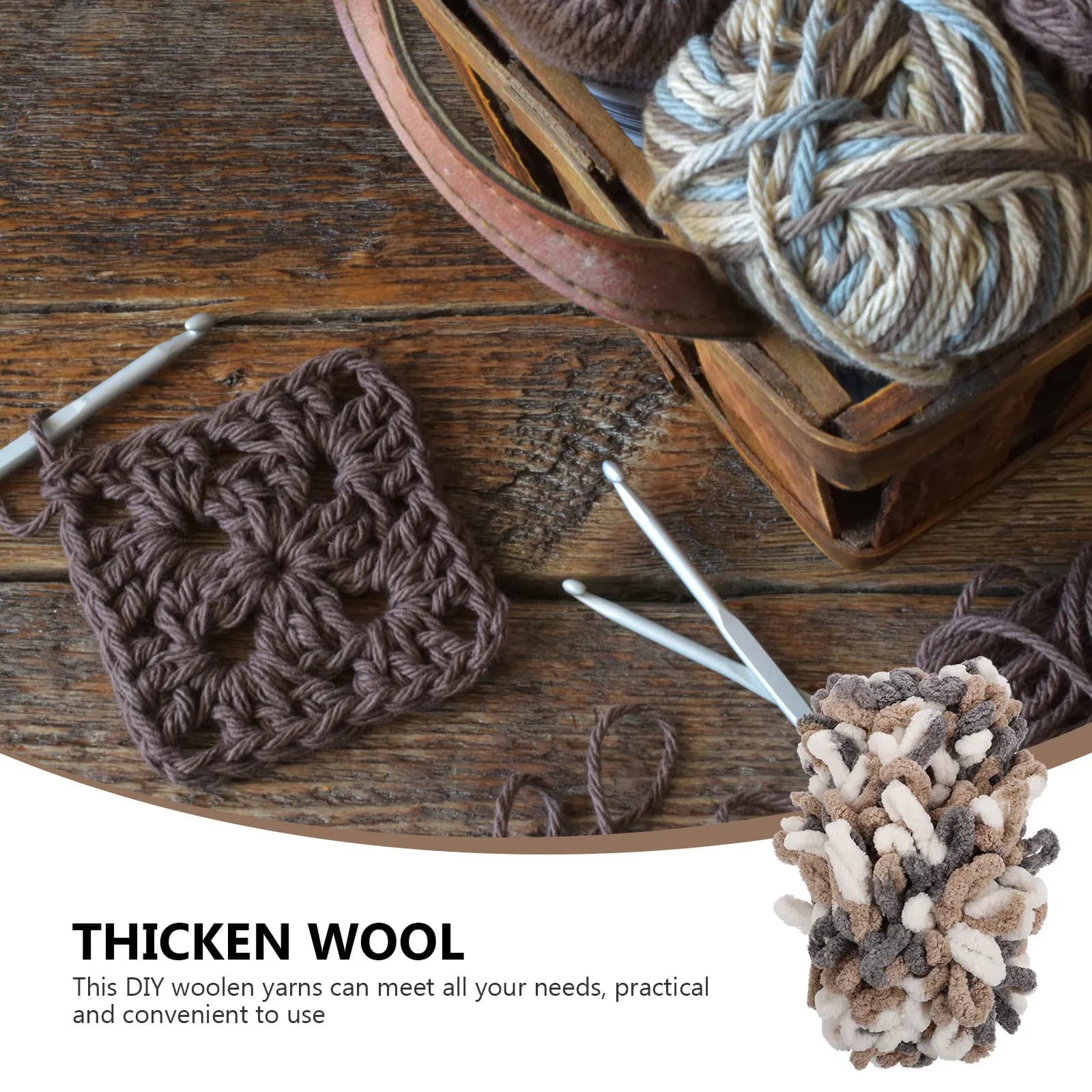 1 Roll High Quality Woolen Yarn for Handcrafts Knitting Sweaters Scarves Accessories Soft Non Irritating DIY Woolen Yarns Crafts
