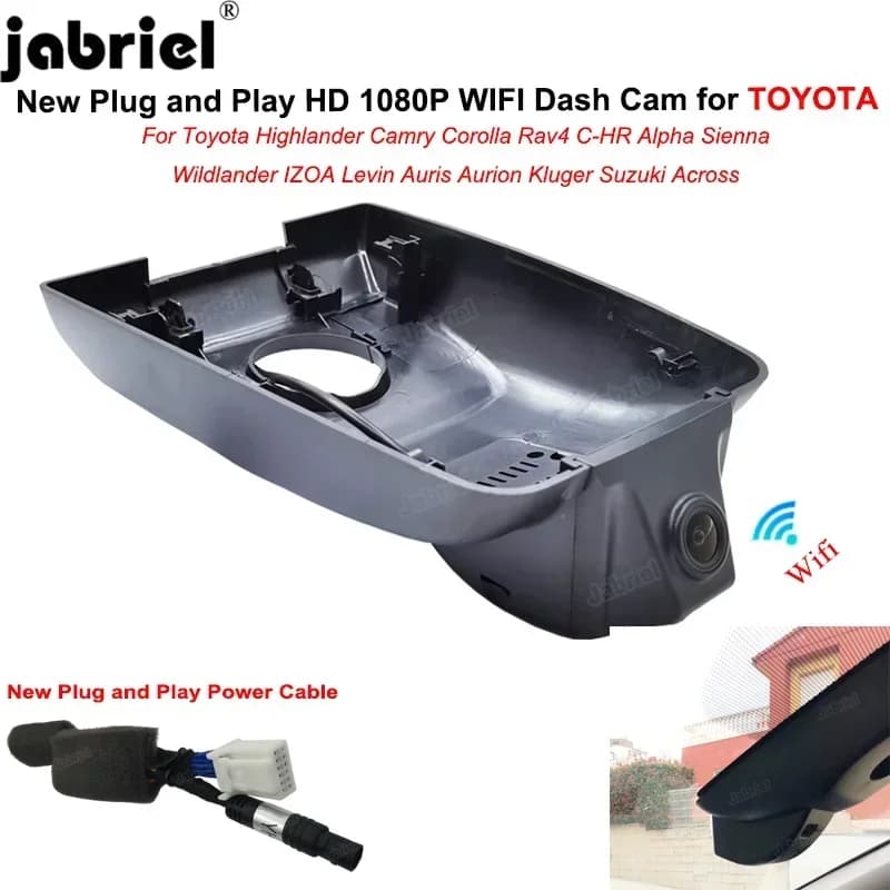 Plug and Play 1080P Wifi per Auto-Dvr per DashCam per Toyota Rav4 CHR Highlander Camry Corolla Sienna C-HR Alpha 2022 2023 2024