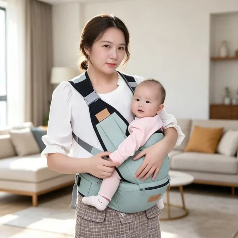 Ergonomic Baby Carrier Multifunctional Baby Carrier Adjustable Newborn Carrier Ring Sling for Toddler 0-36 Months Toddler Carrie