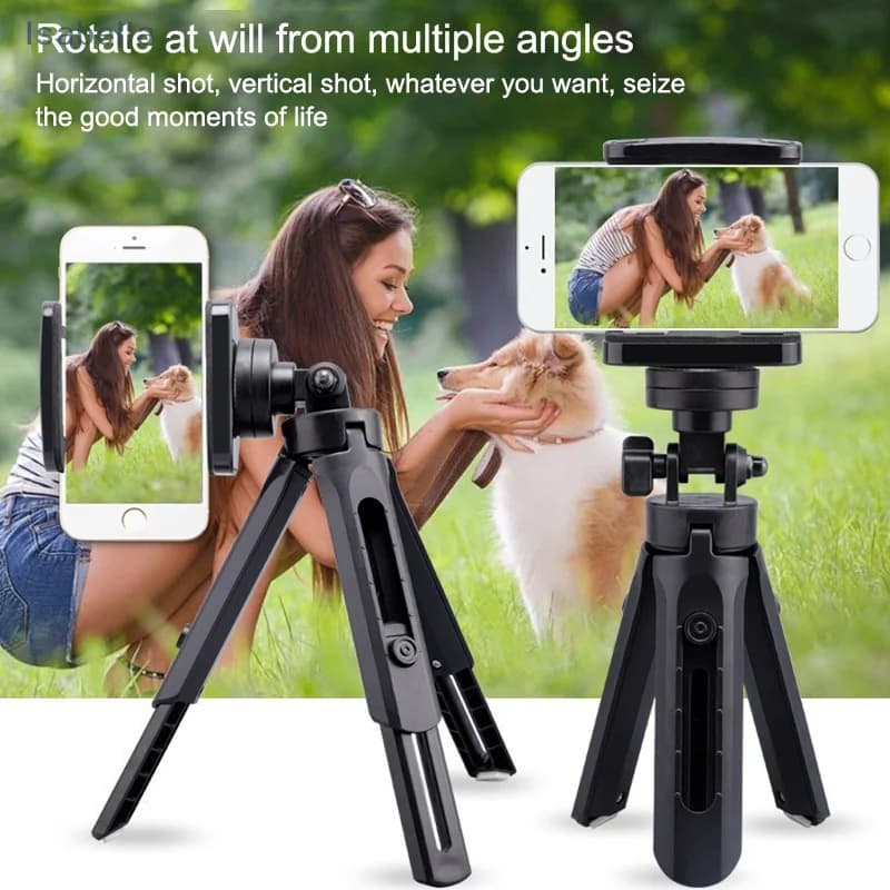 🍄 Supporto per treppiede per telefono da tavolo, supporto per streaming live per fotocamera per proiettore in miniatura, mini supporto pieghevole retrattile