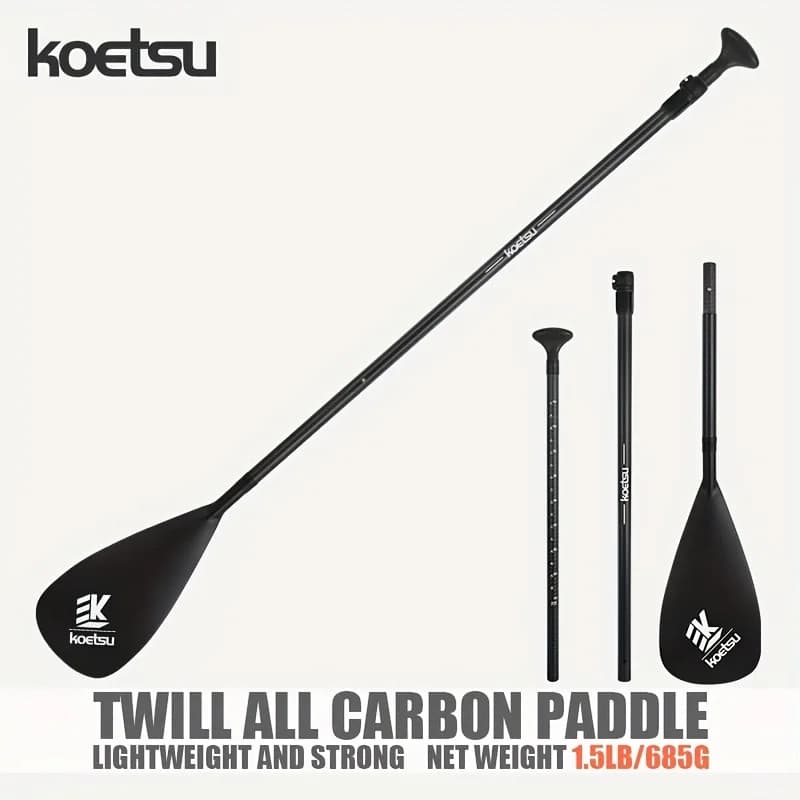 KOETSU Pagaia in twill di carbonio - Pagaia SUP/Kayak staccabile in fibra di carbonio completa in 3 pezzi