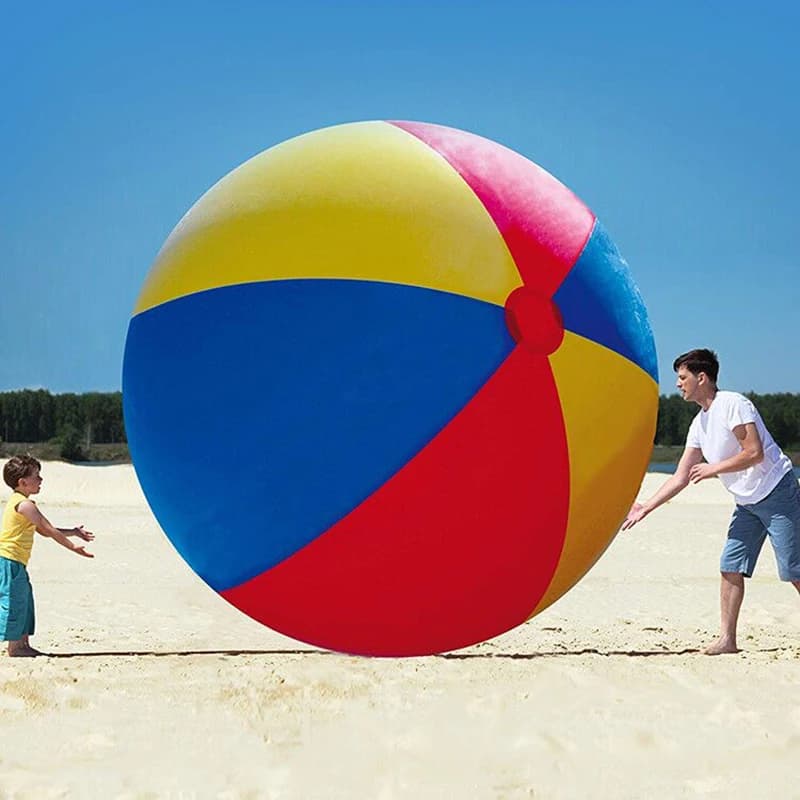 Outdoor Giant Beach, Ranch, and Entertainment Three-Color Ball, Inflatable Football Game, Thick and Eco-Friendly Large Three-Color Pvc Ball
