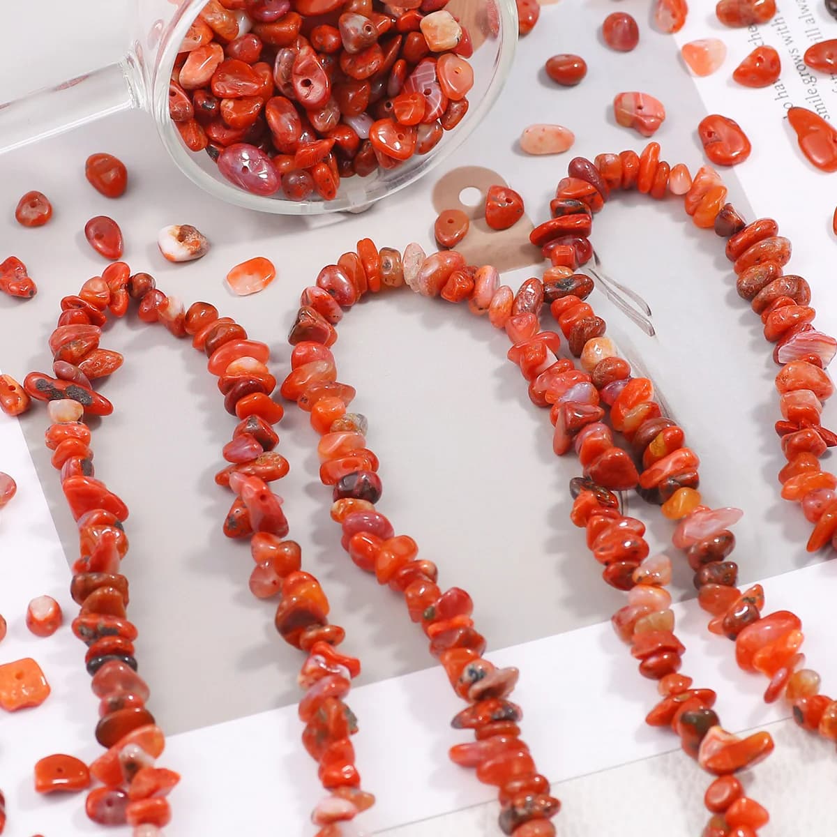 5-8mm Pietra Naturale Pietre Dongling Rosse Perline di Cristallo Del Distanziatore Perline Sparse Per La Produzione di Gioielli Braccialetto Orecchini FAI DA TE Accessori