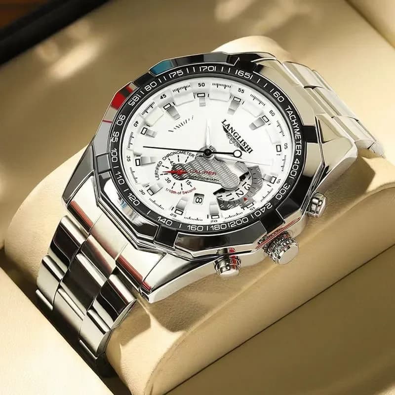 Luminous waterproof men's watch with calendar large dial Swiss brand for daily wear and outdoor activities