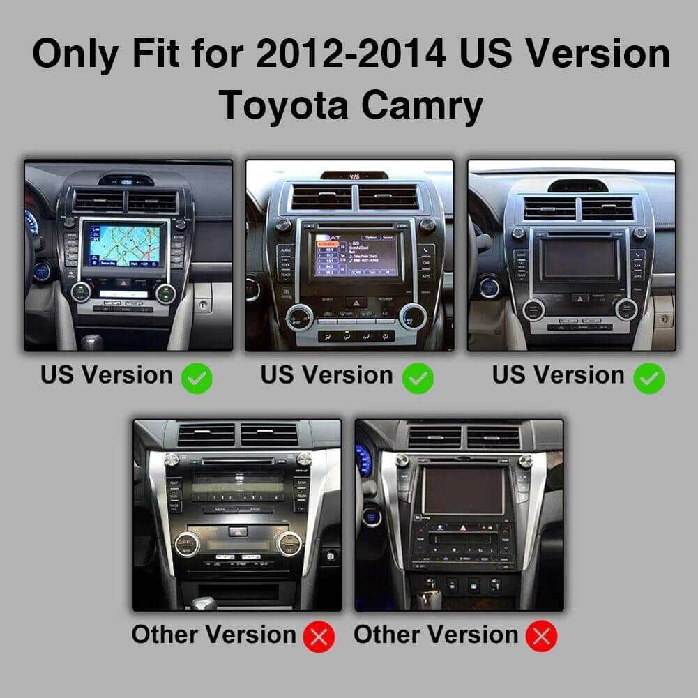 10in Car Stereo Radio GPS Navigation 2+32G For Toyota Camry 2012 2013 2014 with CarPlay & Android Auto Android13 4G BT WIFI