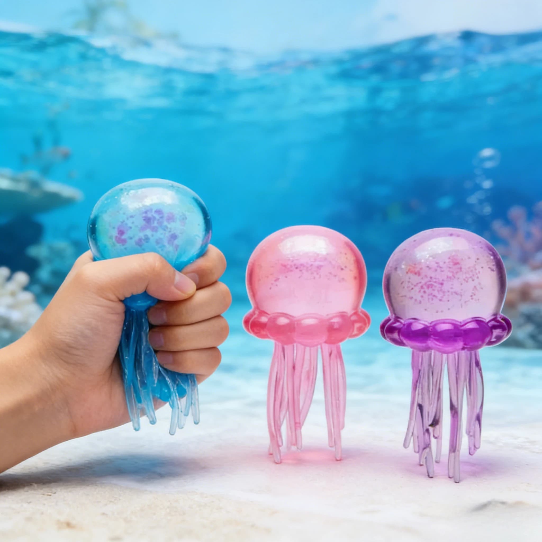 Giocattolo Antistress a Forma di Medusa per Bambini, Impermeabile, per Giochi in Spiaggia e in Acqua, Giocattolo Sensoriale per Alleviare lo Stress