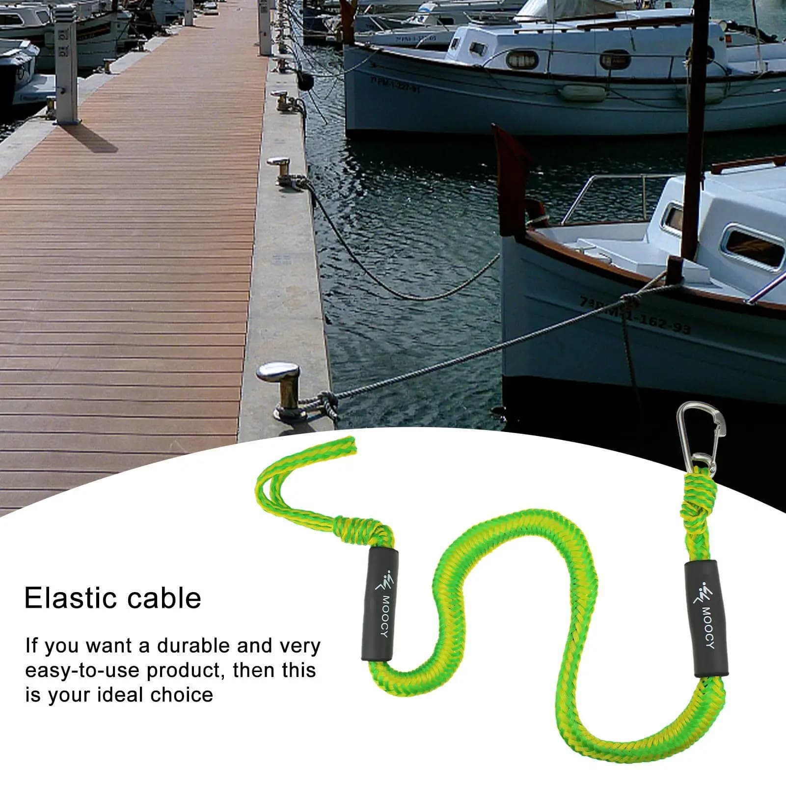 1 pz Linee Dock Corda Elastica Marine BungeeCords Ammortizzatori Per Kayak Watercraft Accessori Per Kayak Accessori Per Barche