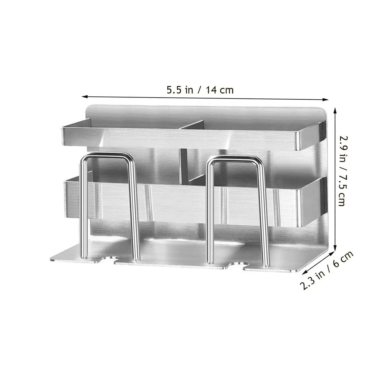 Portaspazzolino da parete creativo in acciaio inossidabile con ventosa e design adesivo robusto per bagno, cucina e uso domestico