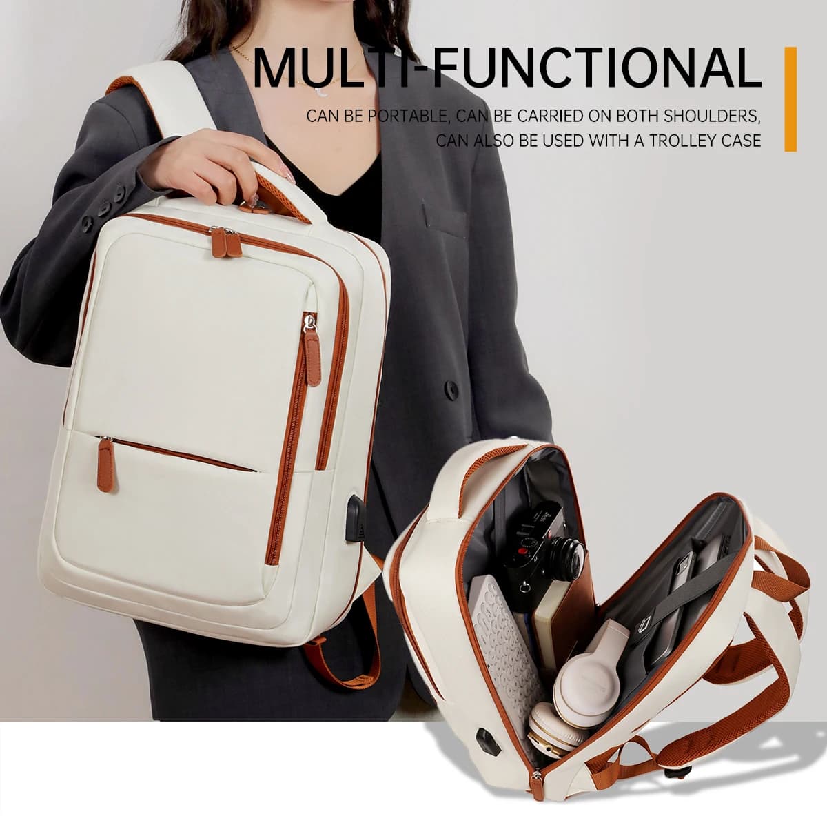 Nuovo zaino da viaggio Zaino da donna Viaggio d'affari a breve distanza Borsa da viaggio leggera Borsa da viaggio Studente universitario Computer Sc