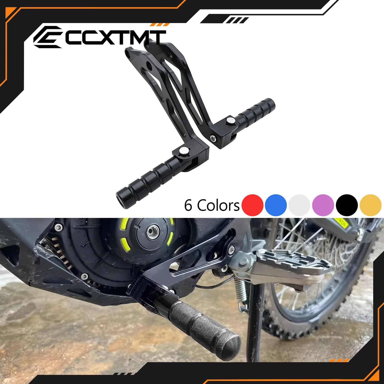 Electric Dirt Bike Motorcycle For Sur-Ron Light Bee X S For Segway X160 X260 CNC Rear Passenger Foot Peg Rests Pedal Peg Bracket