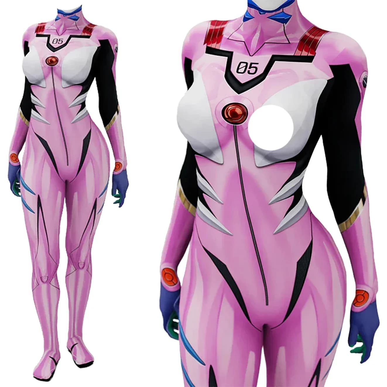 Anime EVA 05 Makinami Costume Cosplay Supereroe Donna Ragazze Tuta Catsuit 3D Stampato Spandex Zentai Costume di Halloween 2025