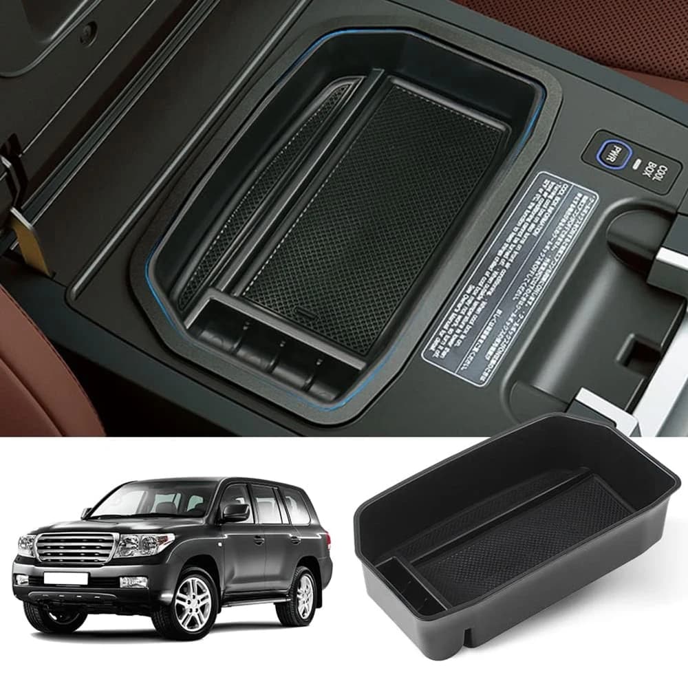 Auto Center Console Bracciolo Box Portaoggetti Vassoio Organizzatore di Stoccaggio Secondario Compatibile Per Toyota Land Cruiser LC200 2008-2020