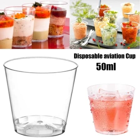 50 pezzi 50 ml tazza usa e getta tazze per budino scatole di plastica gelato mousse dessert picnic festa imballaggio tazze da dessert