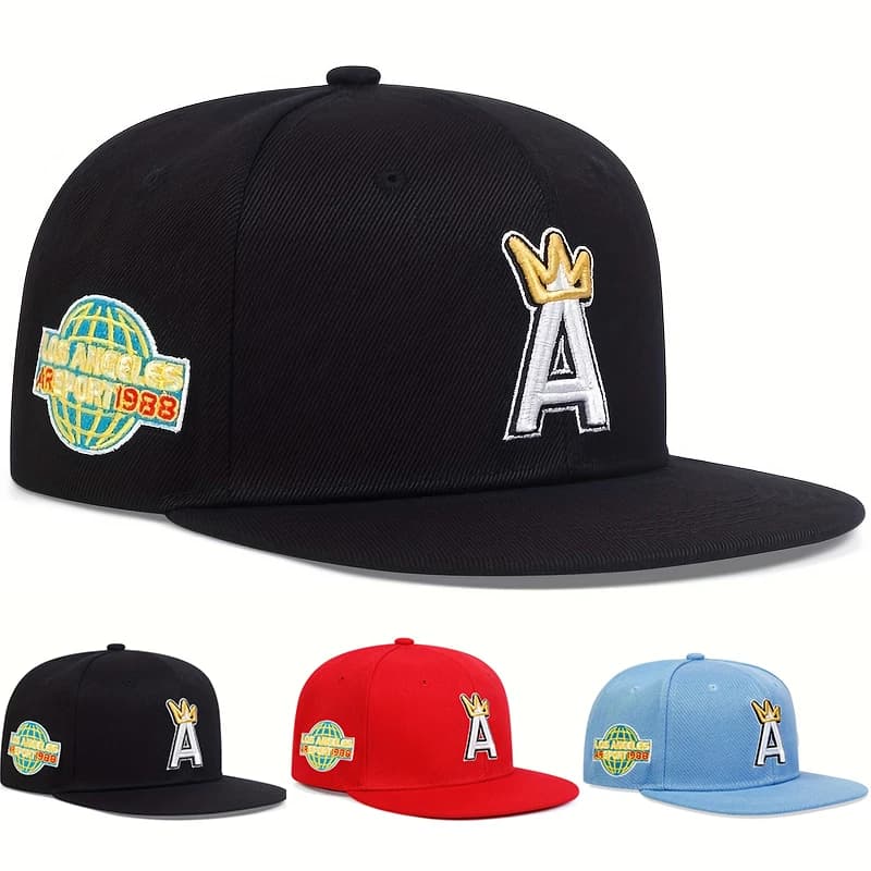 Unisex hip-hop hats with letter crown Embroidered Casual baseball caps adjustable for outdoors spring autumn Sun protection hat
