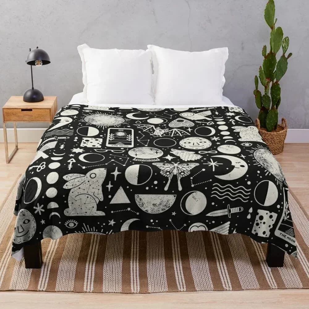 Moon model: Shooting blanket Eclipse sleeping bag Luxury anime blankets for sofa bed