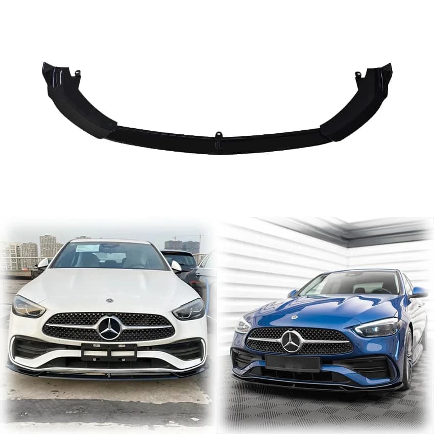 2022 To Up For Mercedes Benz C Class W206 C200 C220 C260 C300 MP Style Front Bumper Lip Spoiler Spoiler Splitter Diffuser ABS