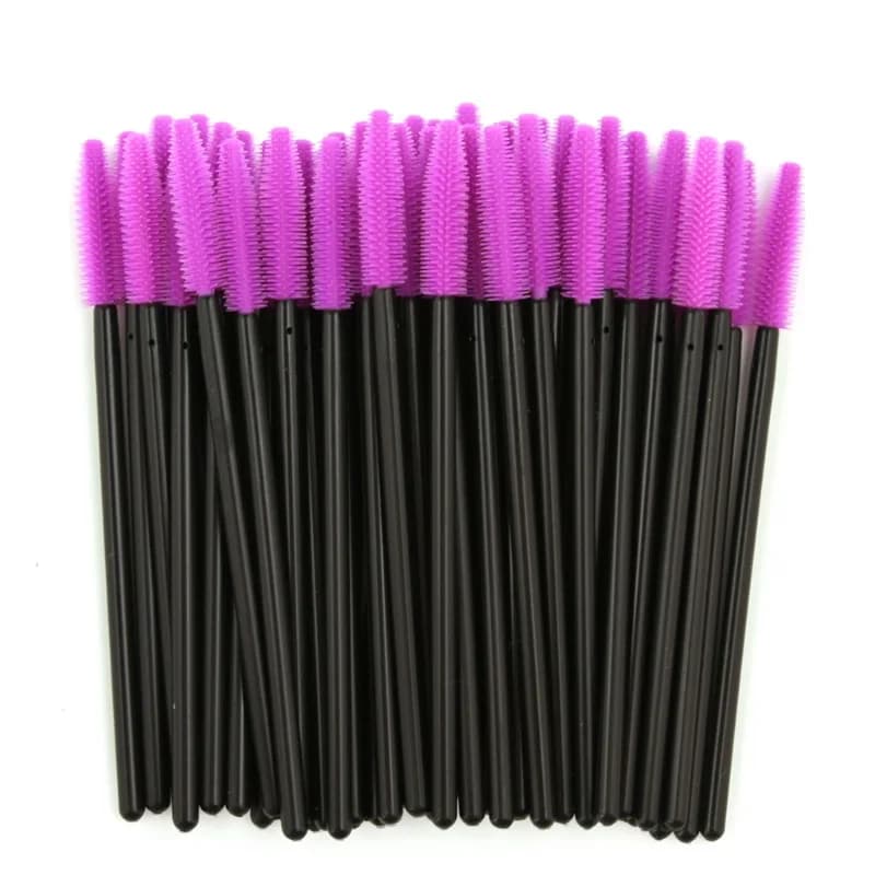 50PCS Eyelash Wands Applicator Spoolers Lashes Cosmetic Brushes Makeup Toolsmakeup Brush Silicone Gel Eyelashes Brushes Mascara