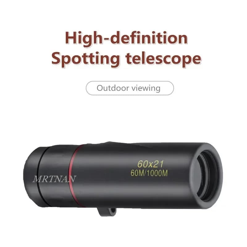 60 x21 telescopio monoculare HD ad alto ingrandimento Mini telescopio impermeabile Zoom portatile 10X caccia da viaggio all'aperto