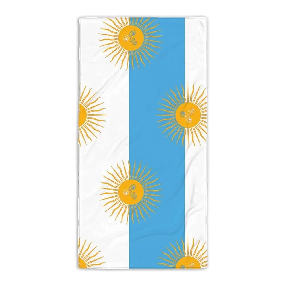 Telo mare con motivo astratto della bandiera argentina, regalo patriottico per l'Argentina, ideale per la spiaggia e i viaggi