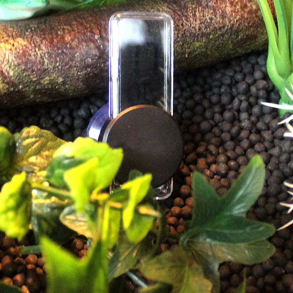 Waterproof Reptile Box Thermometer Plastic Wet Thermometer for Turtle Box Lizard Tank Clear Readable Display Small Exquisite
