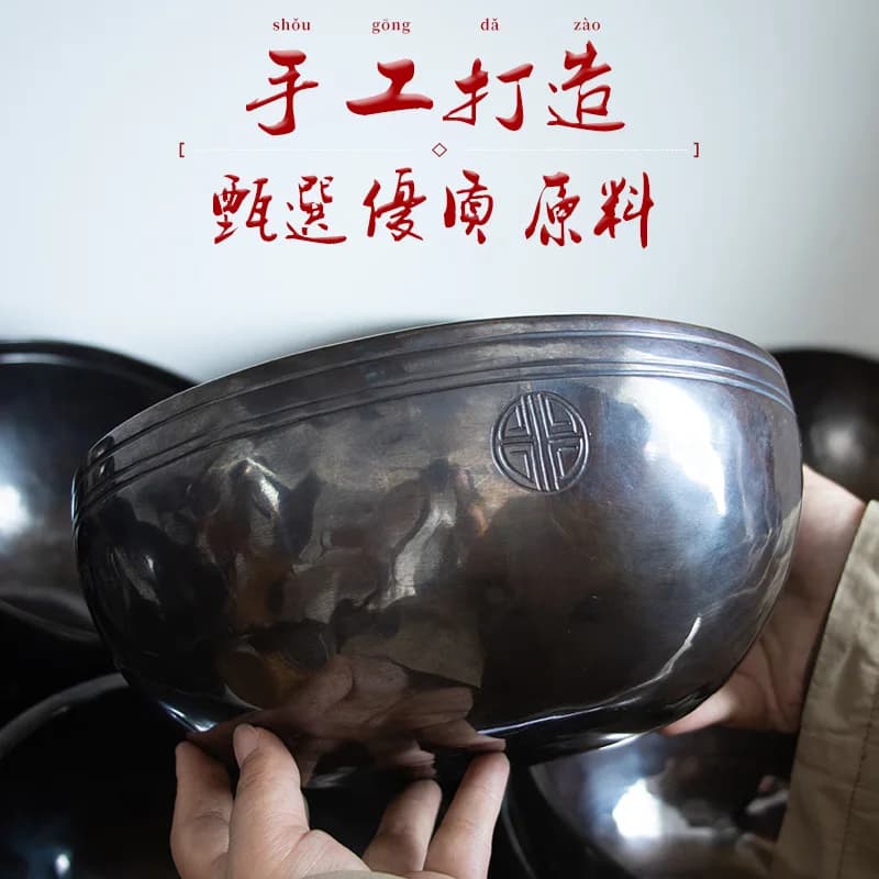 Nepal Handmade Thickened Full Moon Singing Bowl for Yoga Meditation Buddha Sound Healing Instrument