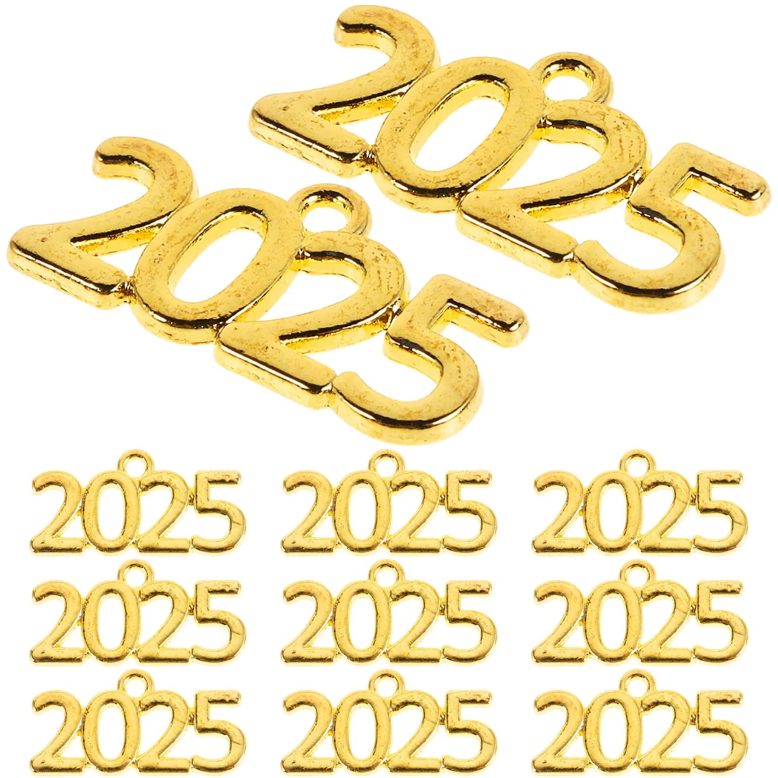 50Pcs Zinc Alloy Number Charms DIY Jewelry Accessories Graduation Tassel Keychain Necklace Bracelet Craft Decor