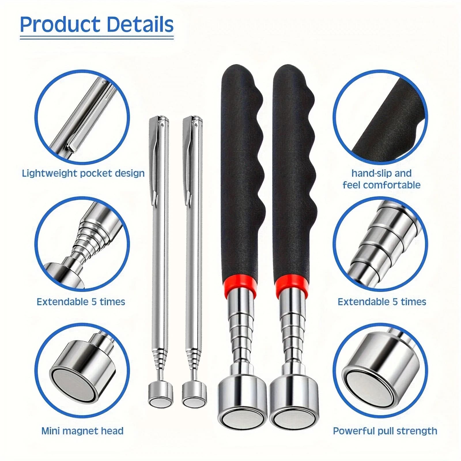 2026 new Telescopic magnet picking tool for hard to reach areas