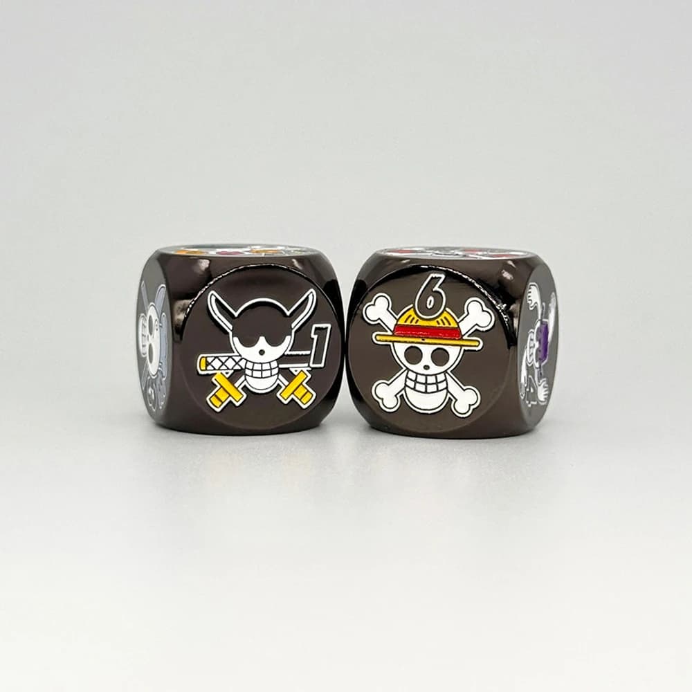 Diy Self Made One Piece Skull Iron Dice Metal Multi-Sided Dice One Grain Nami Special Dice for Board Games Gift Toys