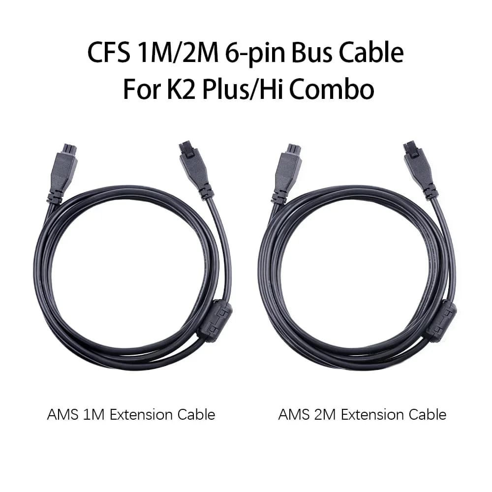 For Creality CFS 1M 2M 6 Pin Extension Bus Cable for Creality K2 Plus Extended Line for Hi Combo 3D Printer Parts Extension Cable