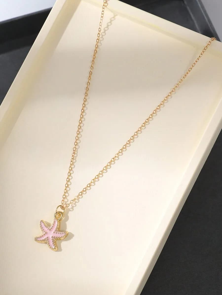 Bohemian Starfish Pendant Necklace For Everyday Wear