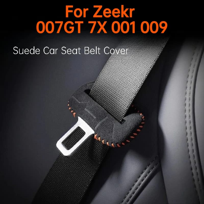 For Zeekr 007GT 7X 001 009 Seat Belt Suede Cover Anti-Collision Anti-Scratch Protective Interior Modification Accessories