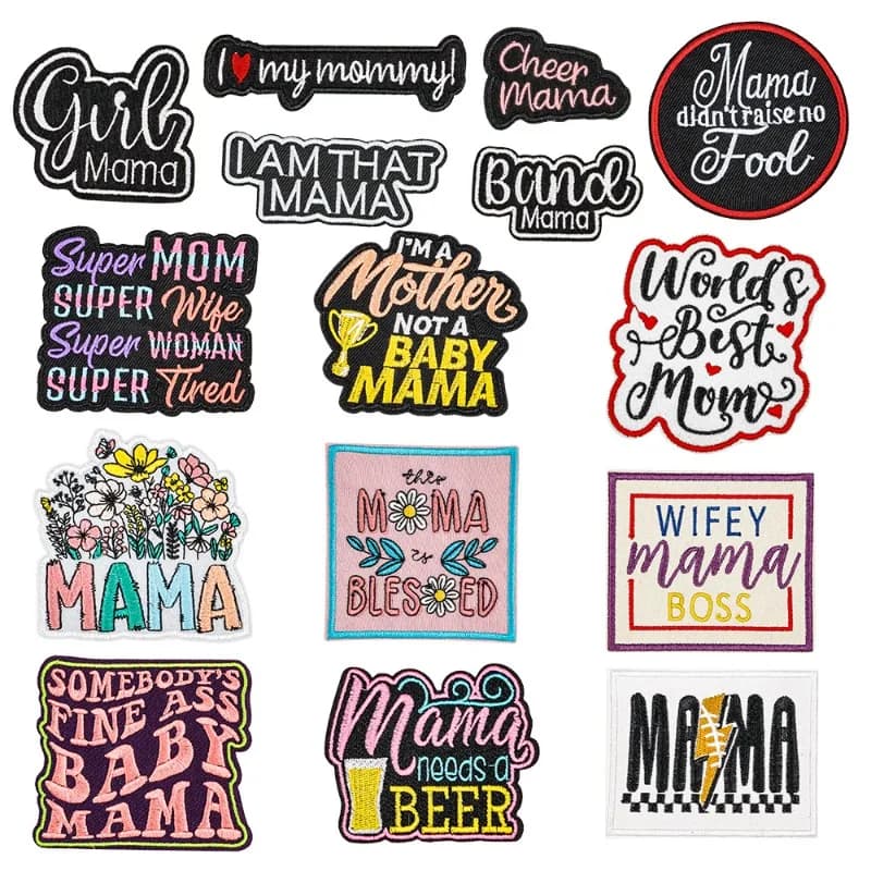 Lettere inglesi MAMA Girl Patch per badge ricamate da cucire termoadesive T-shirt fai da te Cappello Zaino Abbigliamento Appliques Adesivo