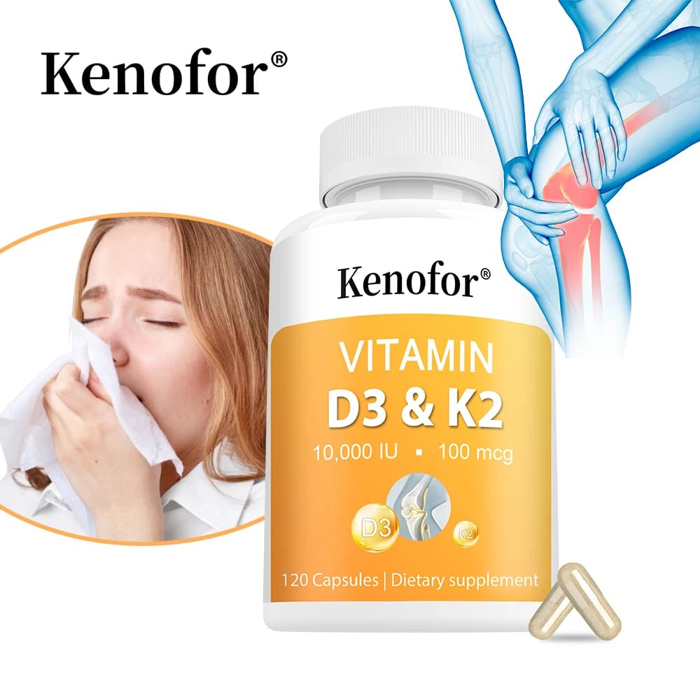 Whole capsules of vitamin K2 + D3 - Supports the health of the immune system, bone, heart and immune and promotes calcium absorption