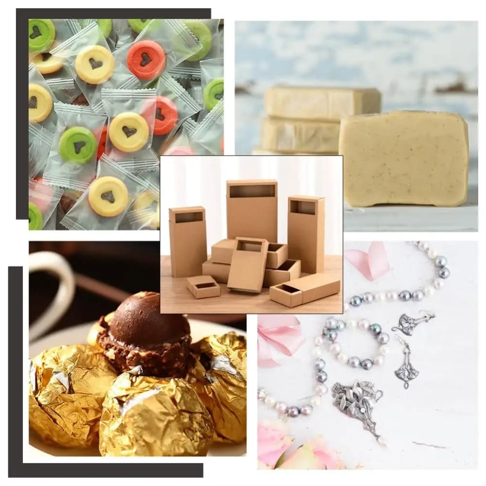 Scatola per cassetti in carta Kraft di carta Kraft Mini scatole regalo in cartone ecologico Scatola per imballaggio regalo riciclabile in stile cassetto