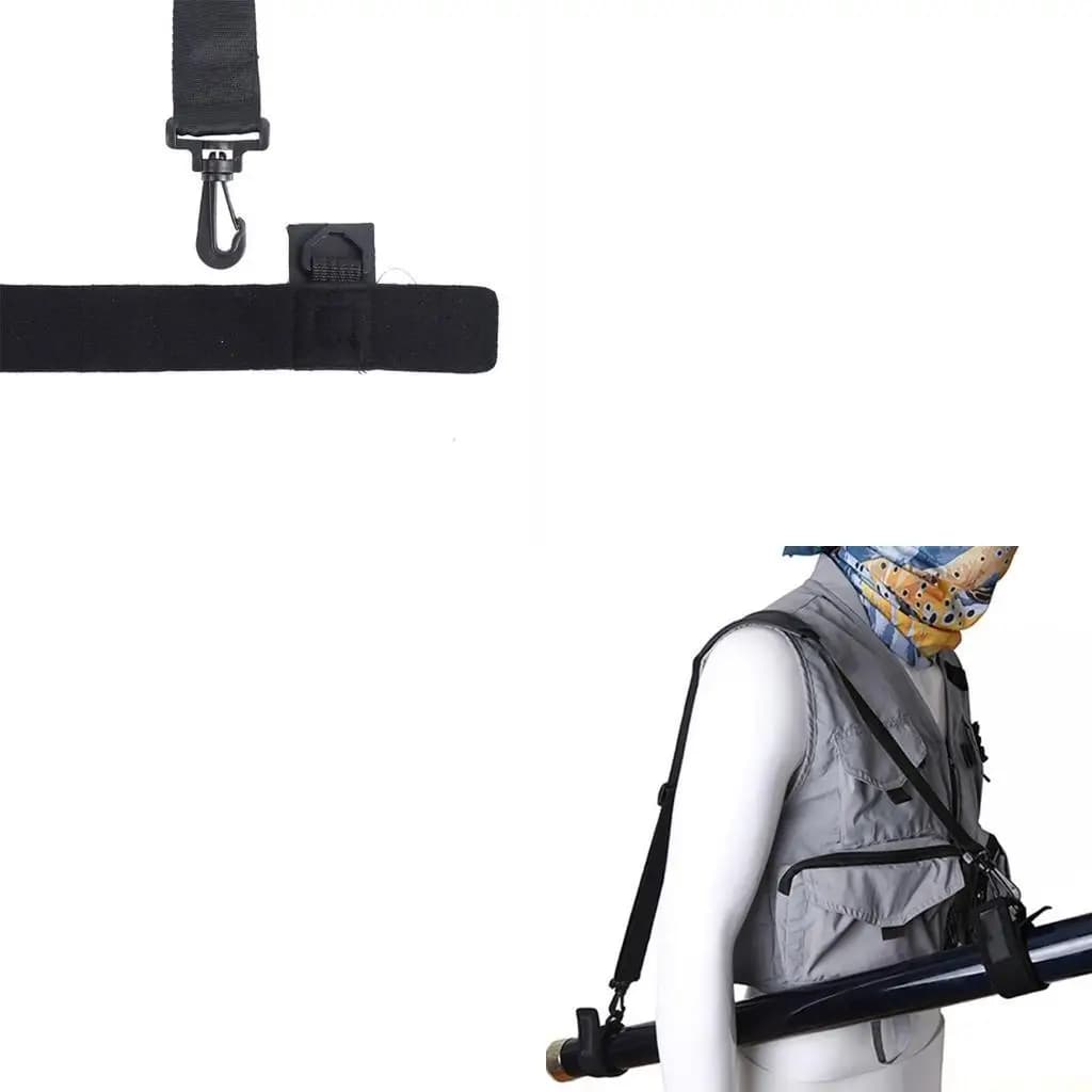 M5TC Canna da pesca regolabile Tracolla Porta asta Canna da pesca Asta Tracolla Fascia per imbracatura Porta canna da pesca per