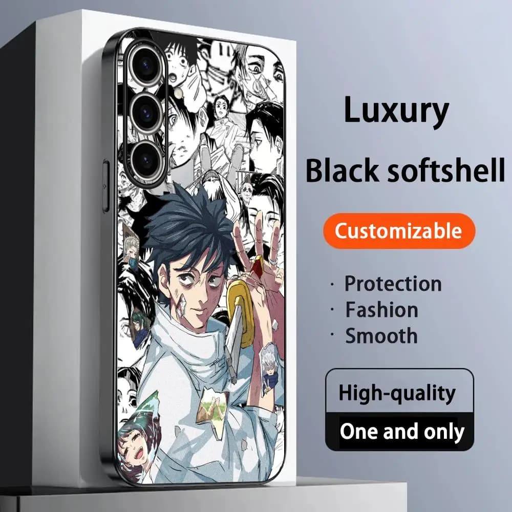 Okkotsu yuta cool anime man poster Phone Case For Samsung Galaxy S26 S25 S24 S23 S22 S21 Plus Ultra Note20 Soft Black