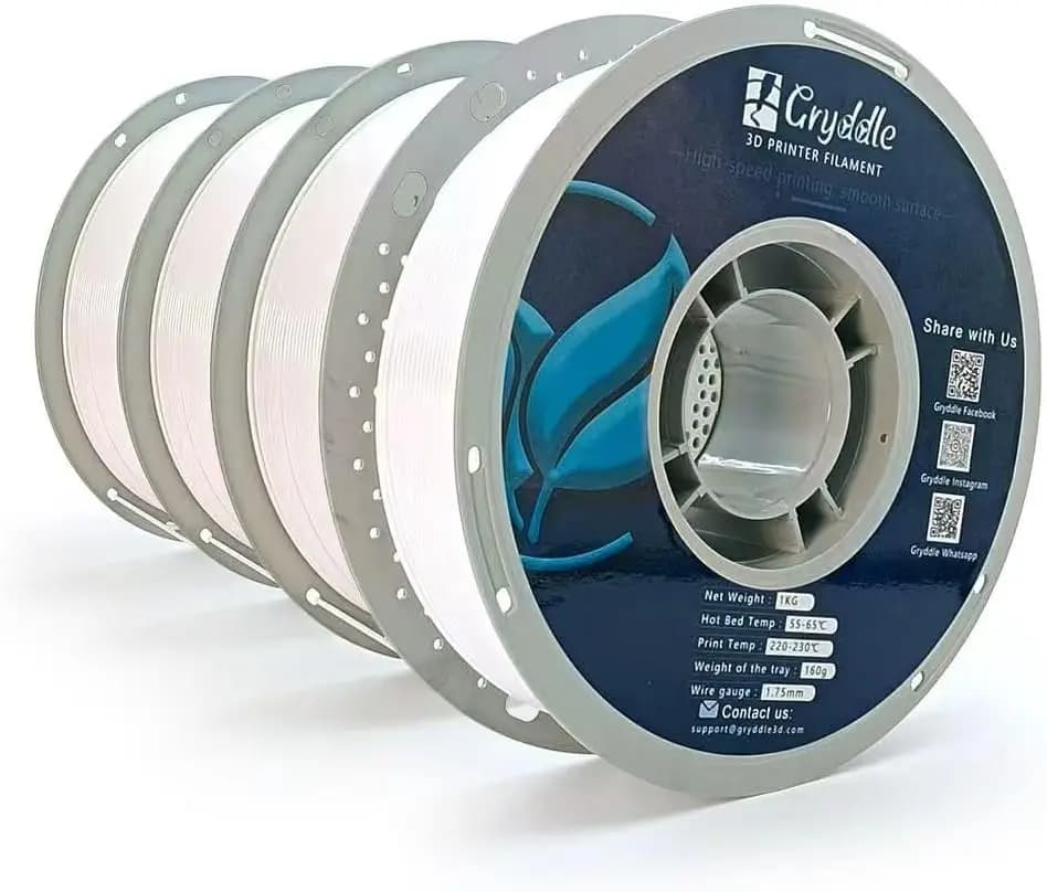 Filament PLA 1,75mm Pack of 4KG | High accuracy of ±0.02 mm | 4 Rolls x 1KG Pack Multipla | Printing 3D Liscia and Without Bubbles