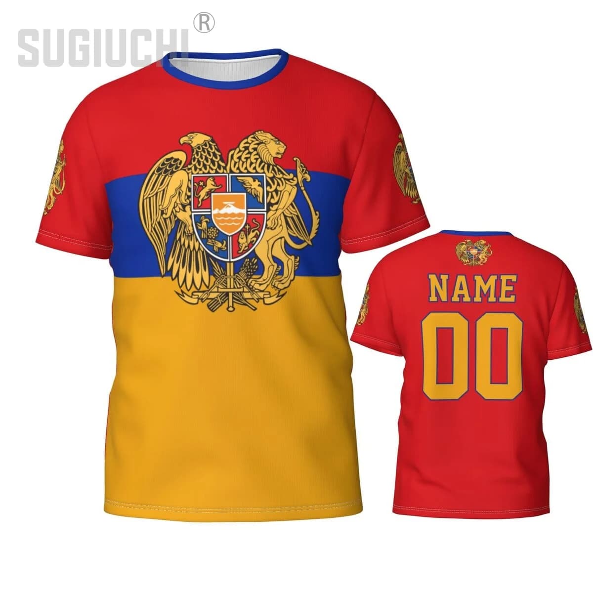 Nome personalizzato Numero Bandiera dell'Armenia Emblema T-shirt 3D per uomo Donna T-shirt Abbigliamento della squadra Calcio Tifosi di calcio T-shirt regalo