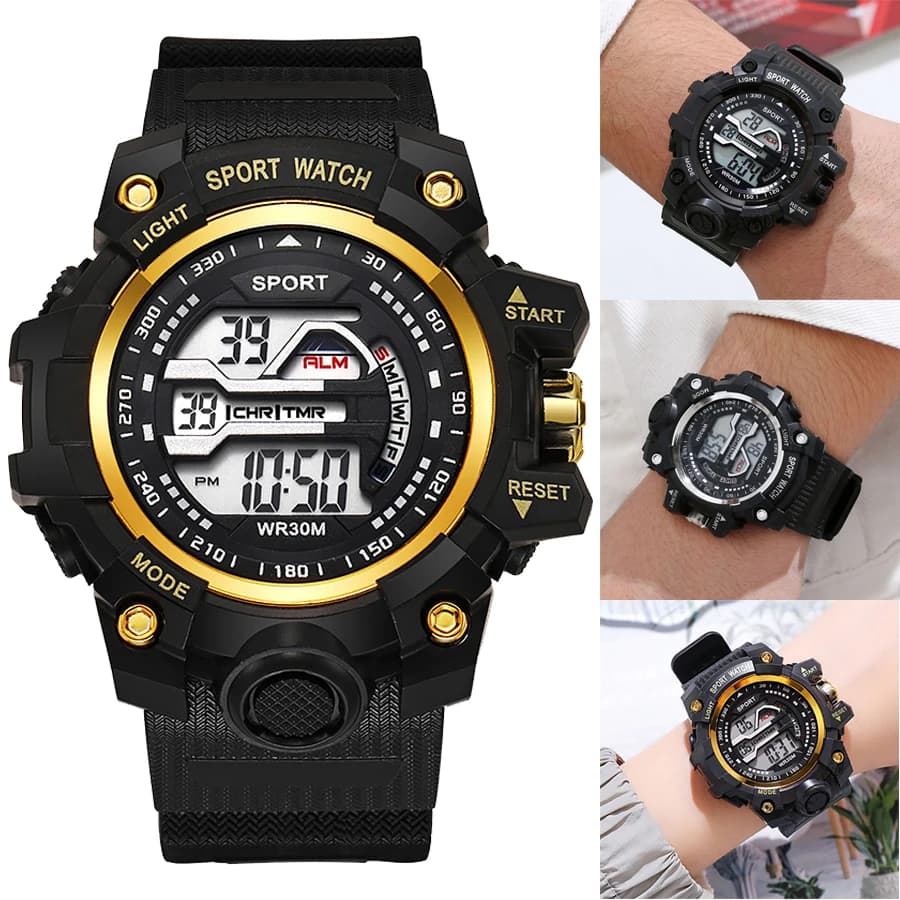 NEW Digital Watch for Man Luminous Alarm-clock Men's Sports Watches Multifunction Fitness Electronic Watch for kids Teen