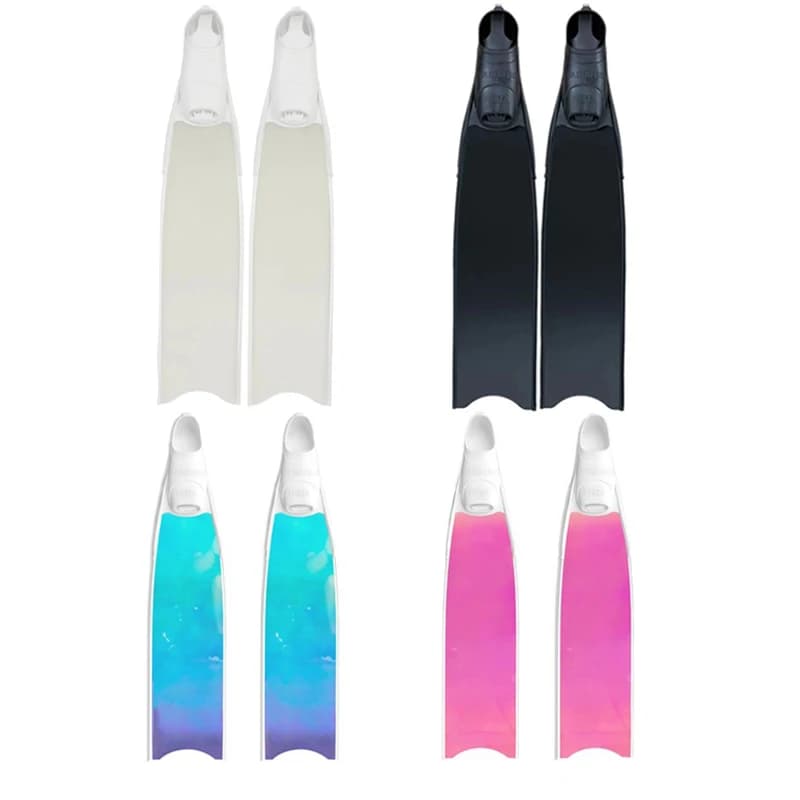 XMSJ-Customized Apnea Flipper made of transparent glass fiber with custom pattern for underwater snorkeling Diving Fishing