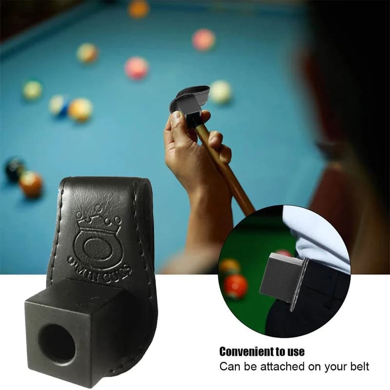 New Pool Cue Chalk Holder, Magnetic Billiard Snooker Pool Cue Chalk Holder With Belt Clip Portable Fix Cue Chalk Bag Billiards