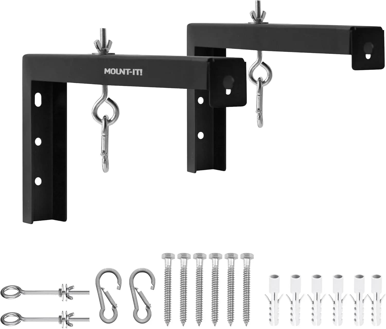 Projector Screen Wall Mount L-Brackets, Extra Large Hanging Bracket for Home Movie Screens, 12 Inch Mounting Hooks, 66 Lb Each