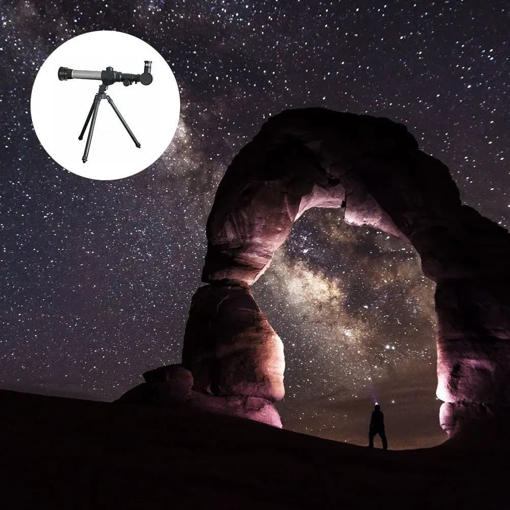 Telescopio Scientifico per Bambini Principianti, Strumento Astronomico Rifrattore per l'Osservazione delle Stelle, della Luna e dei Pianeti, per Uso Interno ed Esterno
