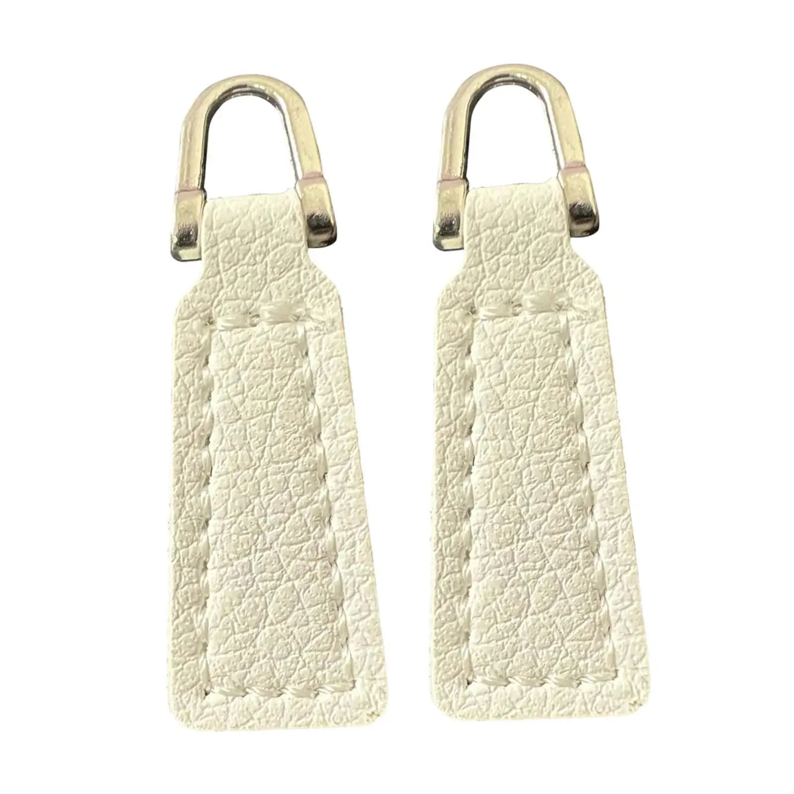 2x Zipper Pulls Artificial Leather Zipper Parts for Zipper Repair Zipper Pull Tabs for Luggage Backpacks Boot Bag Purses