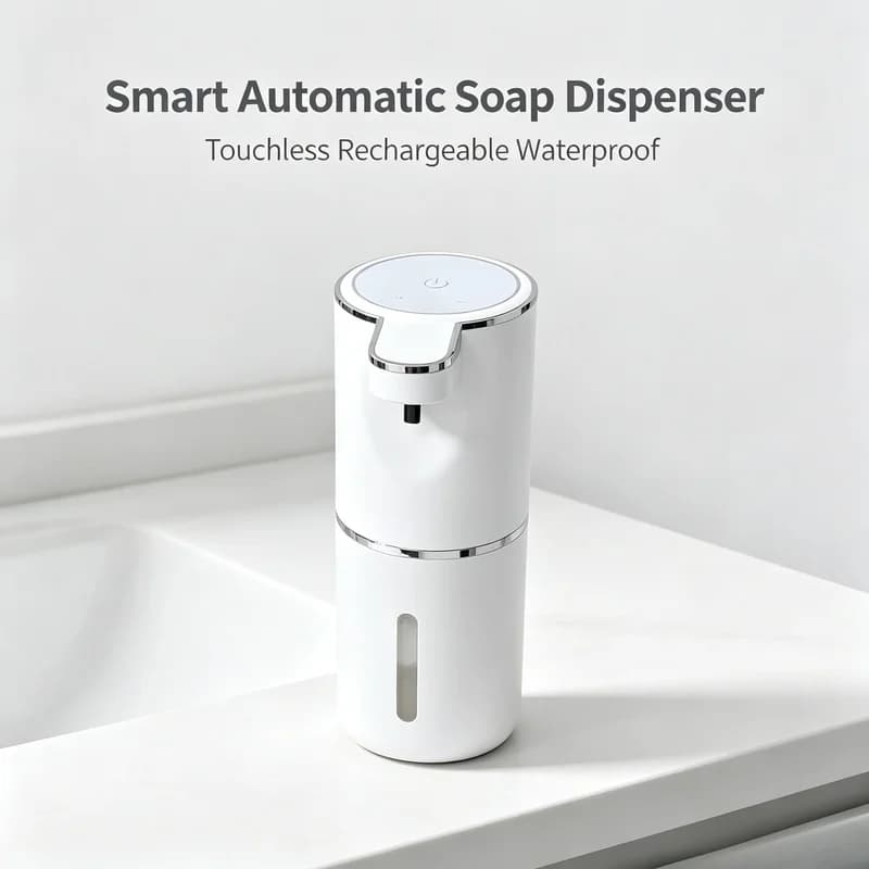 Automatic Foam Soap Dispenser, Touchless Electric Dispenser, USB Rechargeable with Infrared Sensor for Bathroom Kitchen