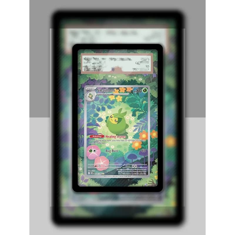 For Pokemon Card Display PTCG Swadloon Art Display Anime Keychain Game Collectibles Art Fans Acrylic Protective Case Toys Gift