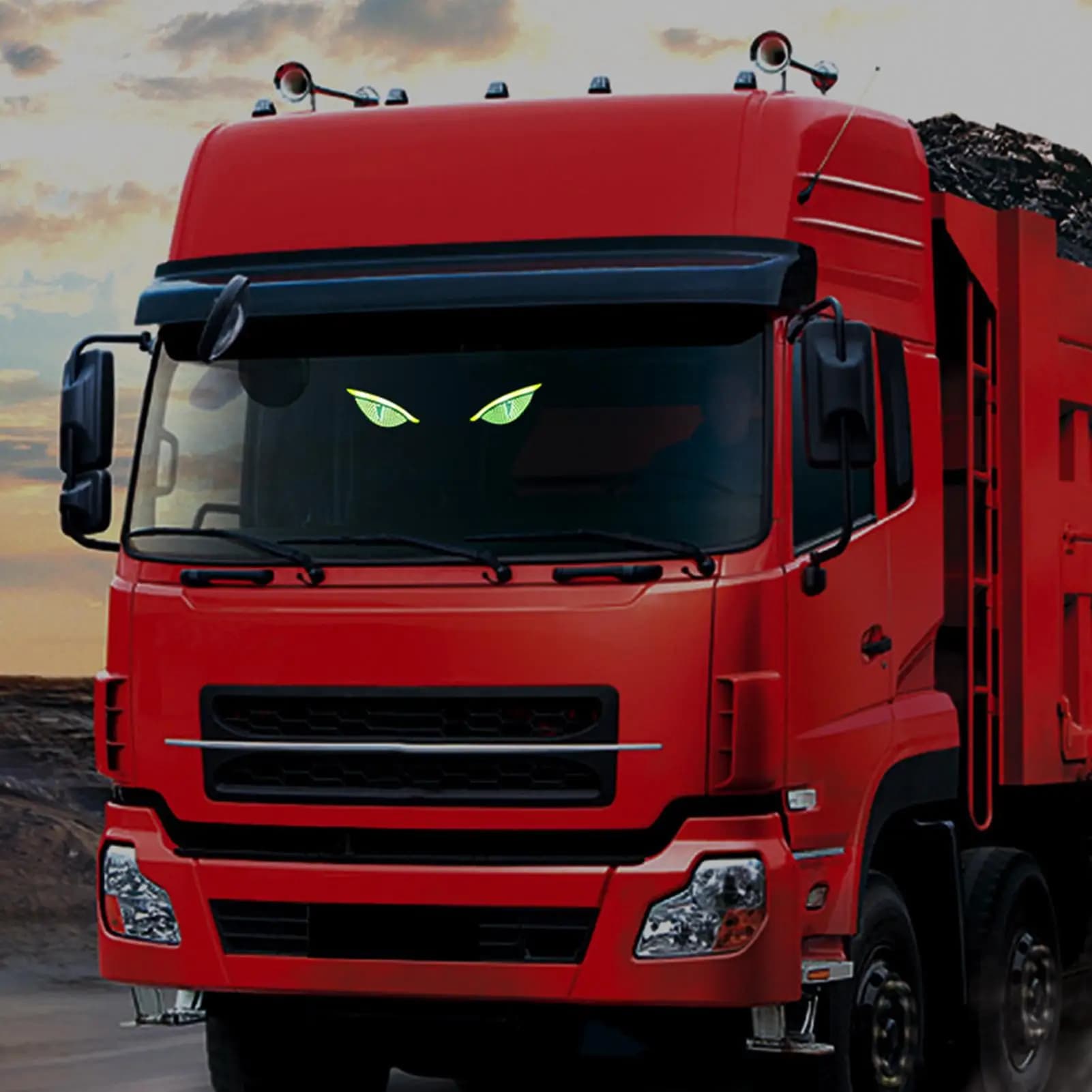 Luce di avvertimento a LED Solar Eye, alimentata a energia solare e USB, segnale di avvertimento dinamico, divertente segnale per finestrino auto, per camion, bici, parabrezza notturno