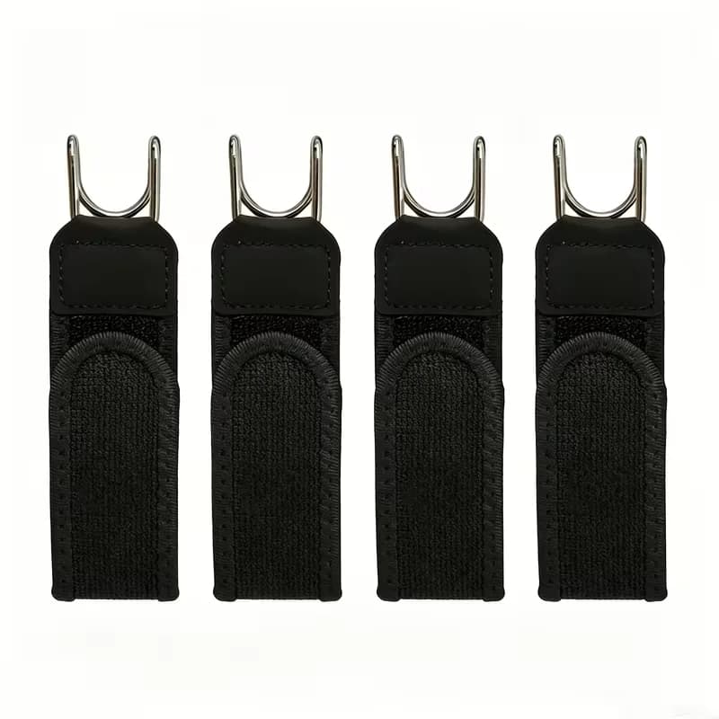 4-Pack Elastic Waistbands - Hookless Straps, Tactical Metal Hook Elastic Waistbands, Adjustable Velcro Hookless Waistbands, Comfortable and Stylish, Suitable for Men and Women, the Perfect Choice for Daily Comfort