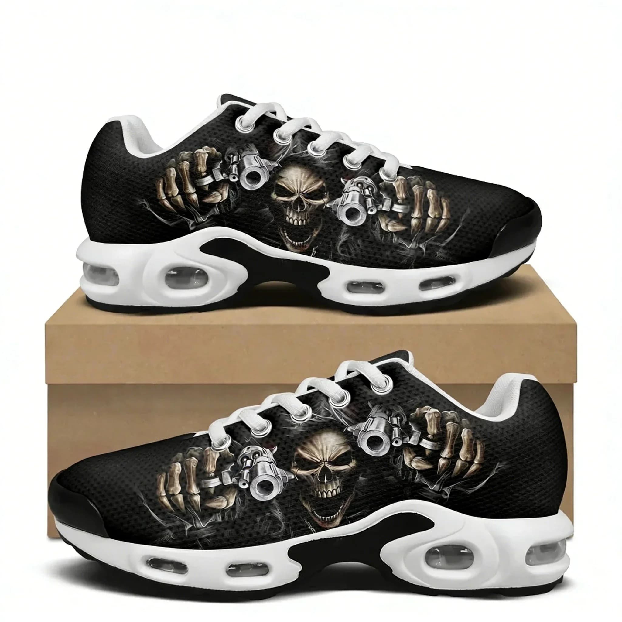 Scarpe da ginnastica con cuscino d'aria Crazy Skeleton per uomo e donna, ideali per avventure, escursioni, corsa, alpinismo e sport casual.