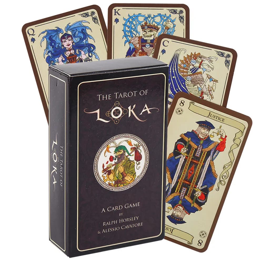 Il tarocchi di Loka Mazzo di carte Gioco da tavolo completo in inglese Carte da gioco per famiglie Gioco di carte Oracle